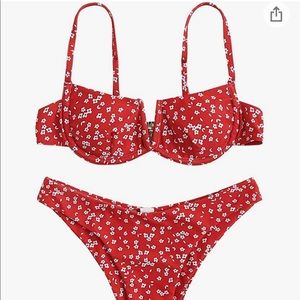 Floral underwire bikini